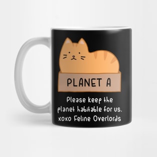 Orange Cat - Habitable Planet (Black) Mug